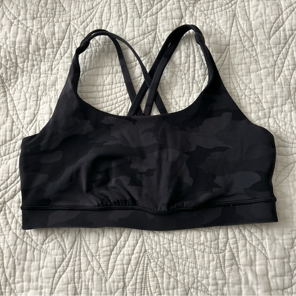 Lululemon black camo energy bra